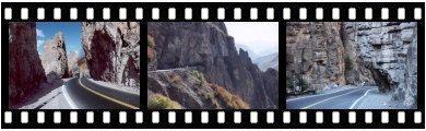 Rocky mountain roads in northern Iran